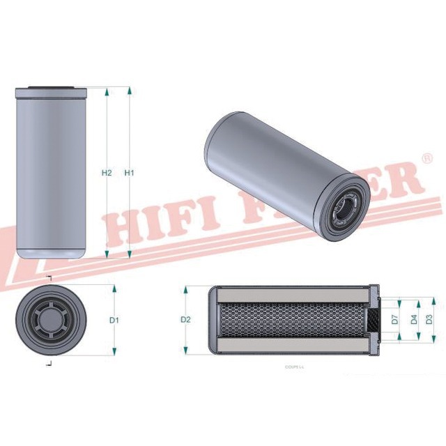 Filtre Hydraulique SH 66143 Hifi Filter référence fournisseur HIFSH66143